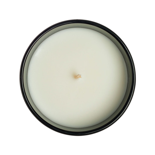 Large Glass Soy Candles Black Top